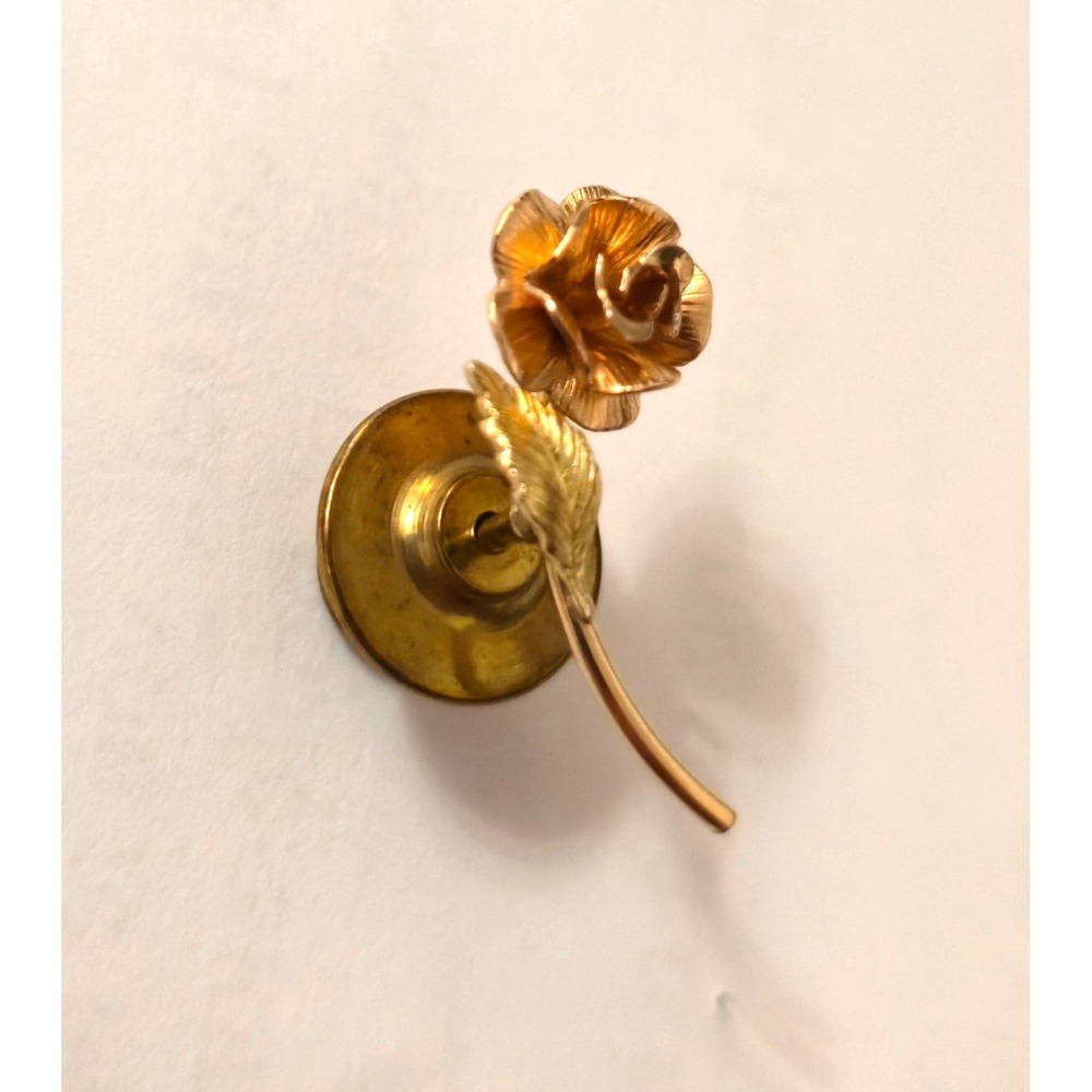 Gold Tone Rose Single Pierced Earring Flower Stud Replacement Earring